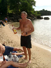 Lee Rushlow: drunken beach bum